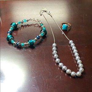 Cool toned jewelry bundle.